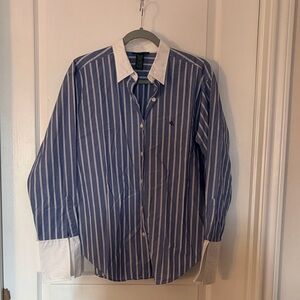 Ralph Lauren Navy Striped Button-Down Shirt